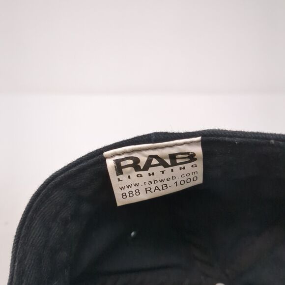 RAB Lighting Strapback Hat Black One Size Adjustable Embroidered 6 Panel - Picture 8 of 9